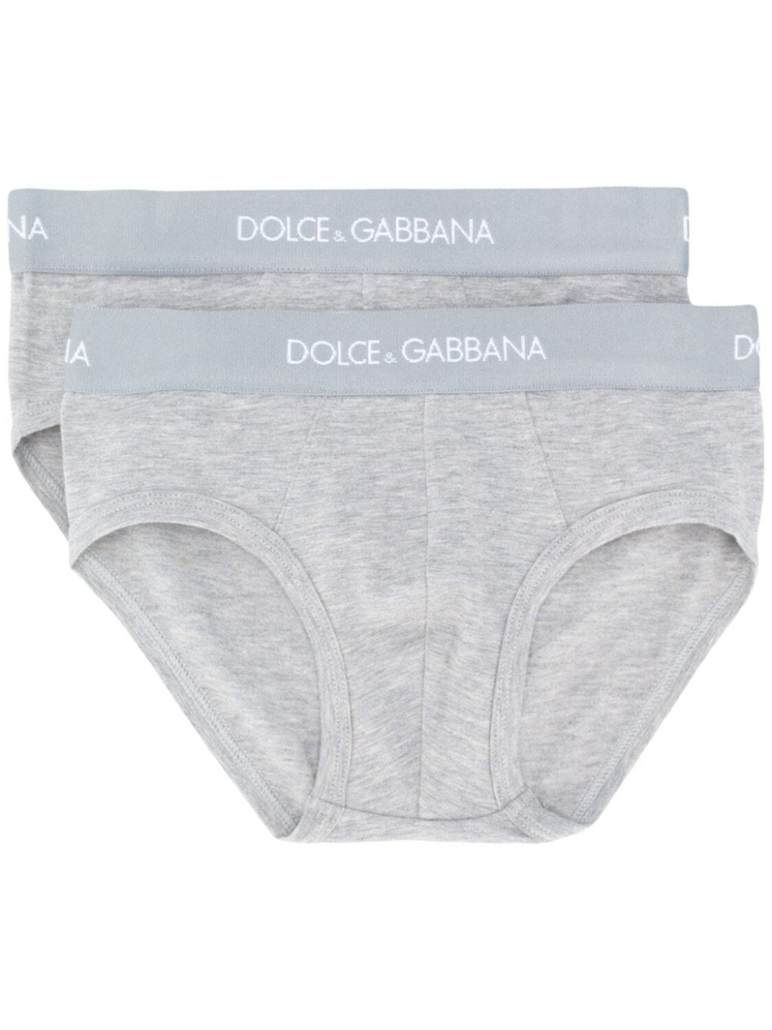 

Dolce & Gabbana Kids комплект из двух трусов-брифов с логотипом, серый