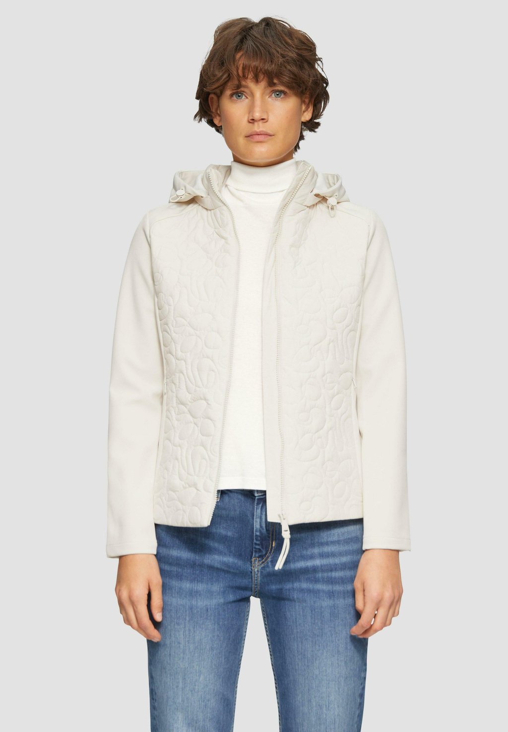 

Куртка демисезонная MIT STEPPMUSTER IM SLIM FIT s.Oliver, слоновая кость