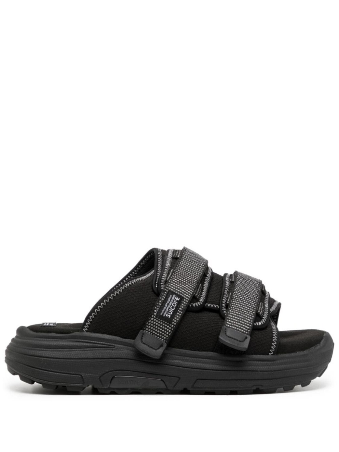 Suicoke шлепанцы Moto Run с нашивкой-логотипом, черный