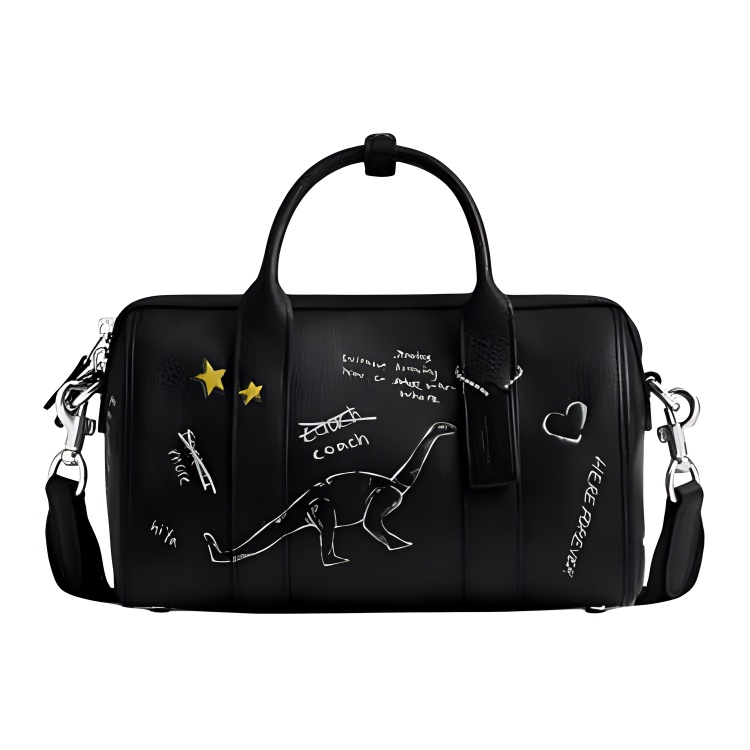 

COACH Готэм кожаная наплечная сумка через плечо средний размер мужская черная