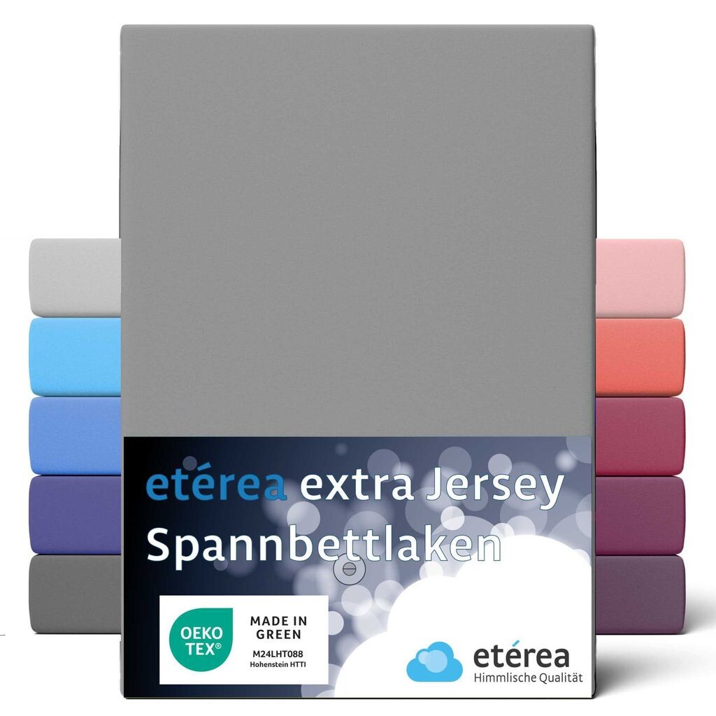 

ETÉREA трикотажная пружинная простыня 240x220см - ДО 35СМ - простыня 240x220см - простыни наматрасник - пружинная простыня хлопок - - морозно-серый Etérea Himmlische Qualität