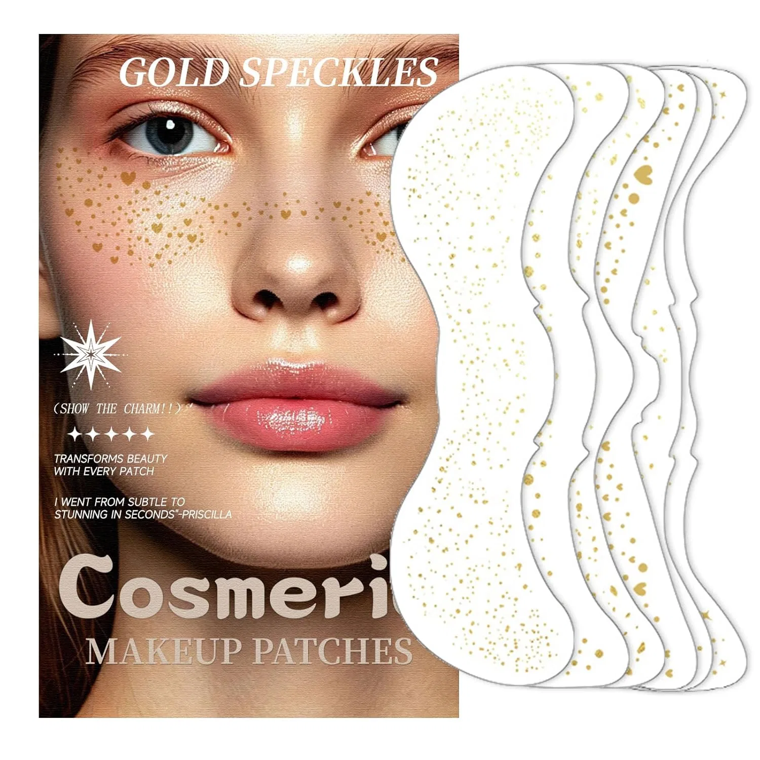 Набор временных татуировок «Glitter Freckles» (6 шт.) Cosmeria