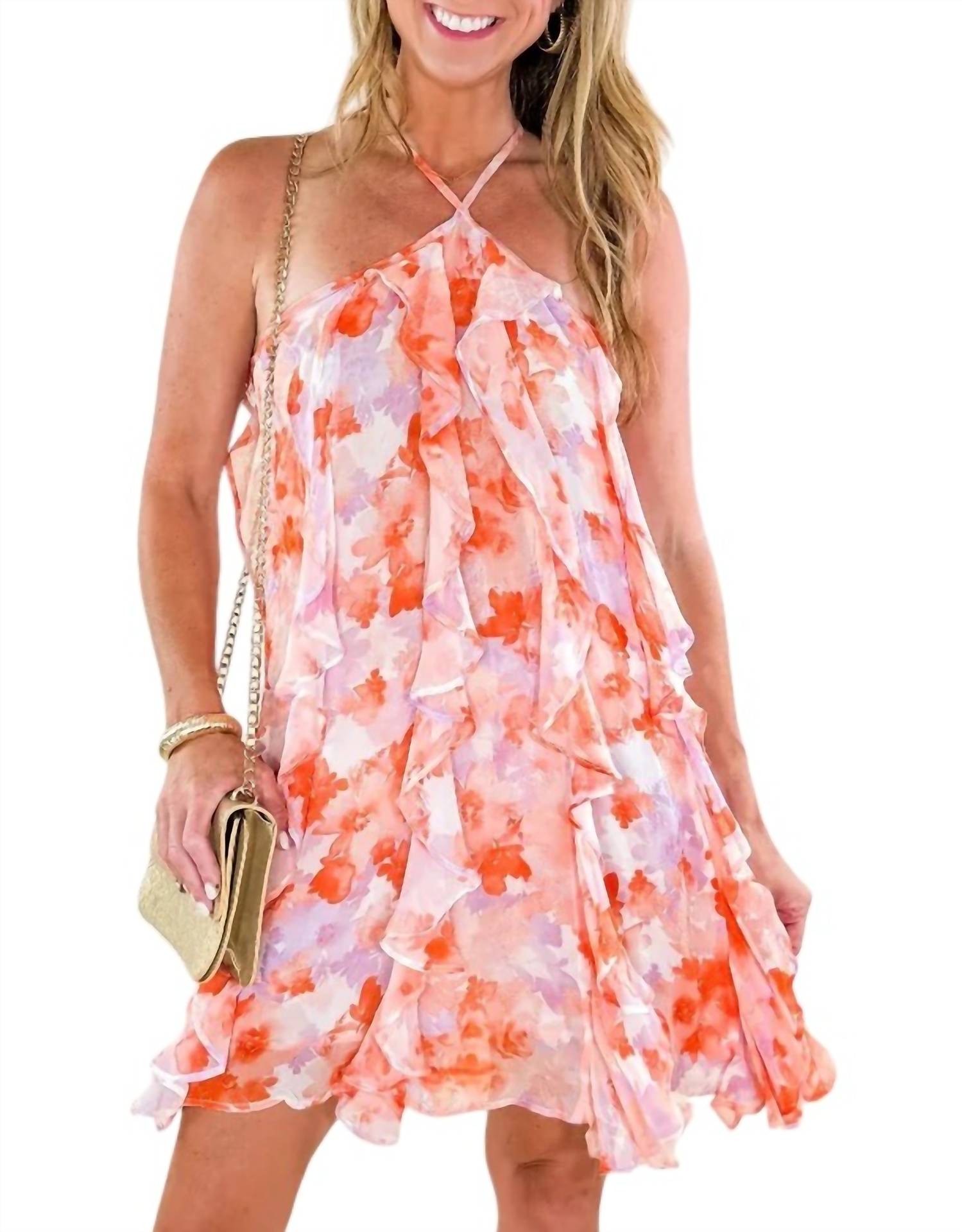 

Мини-платье Xiomara в цвете бархатцев Mahila, цвет marigold