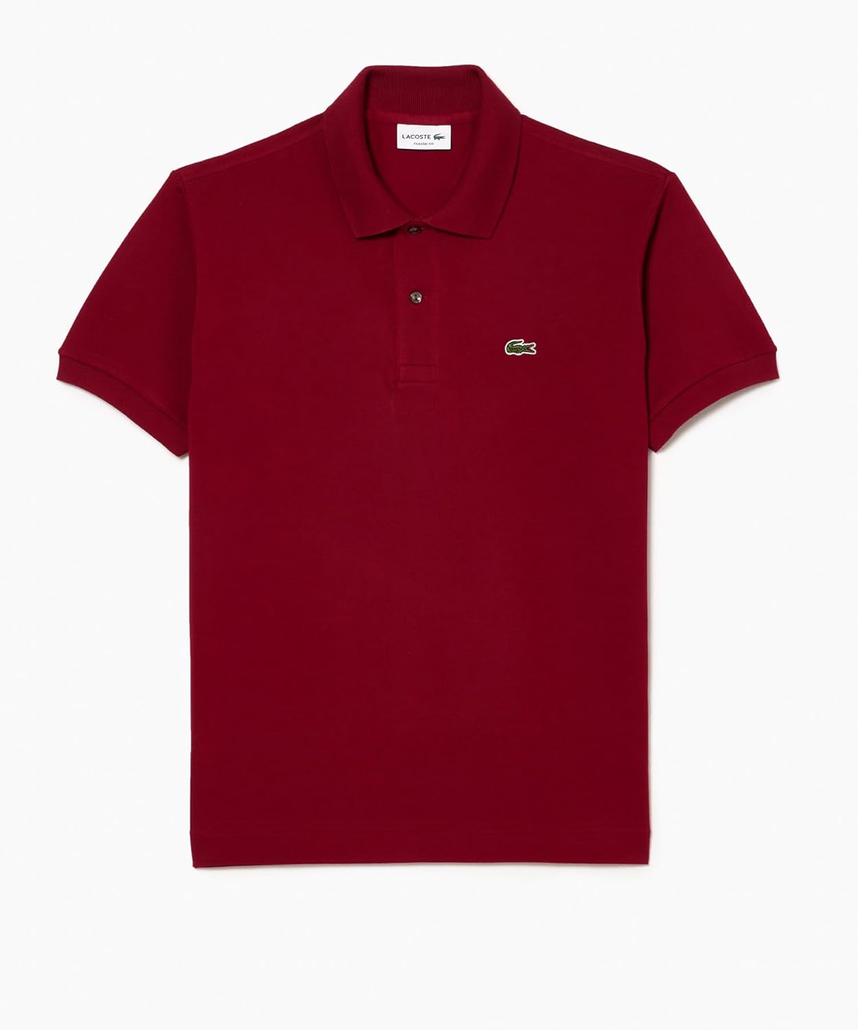 Поло Lacoste L.12.12 Классическое мужское, бордо — фото 4
