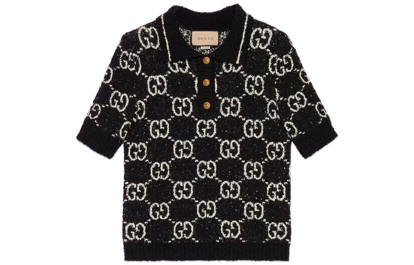 

GUCCI Женская ФУТБОЛКА ПОЛО, цвет Black