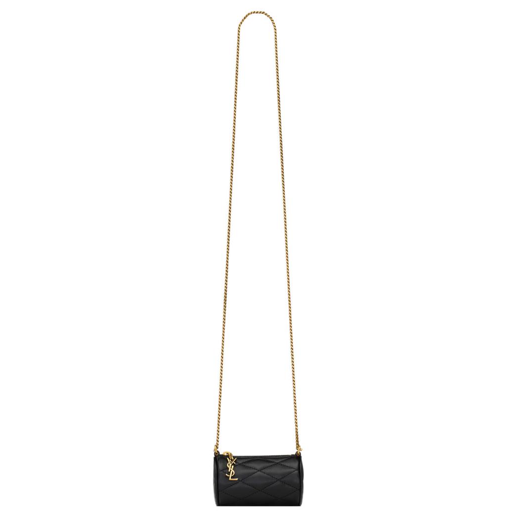 

Сумка-цилиндр из овчины серии Sade, через плечо, на пояс, женская, черная SAINT LAURENT