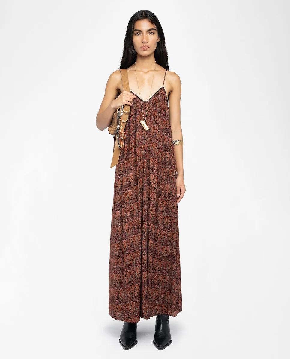

Длинное платье Ristym без рукавов Zadig & Voltaire, коричневый