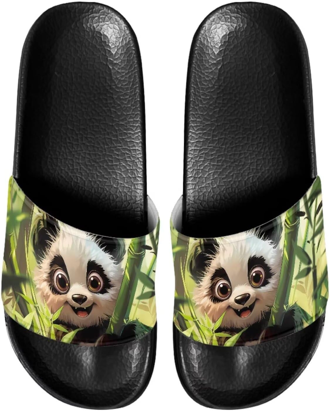 

Сандалии-шлепанцы для мужчин и женщин, с открытым носком, удобные пляжные шлепанцы на плоской подошве Judentidos, Funny Panda