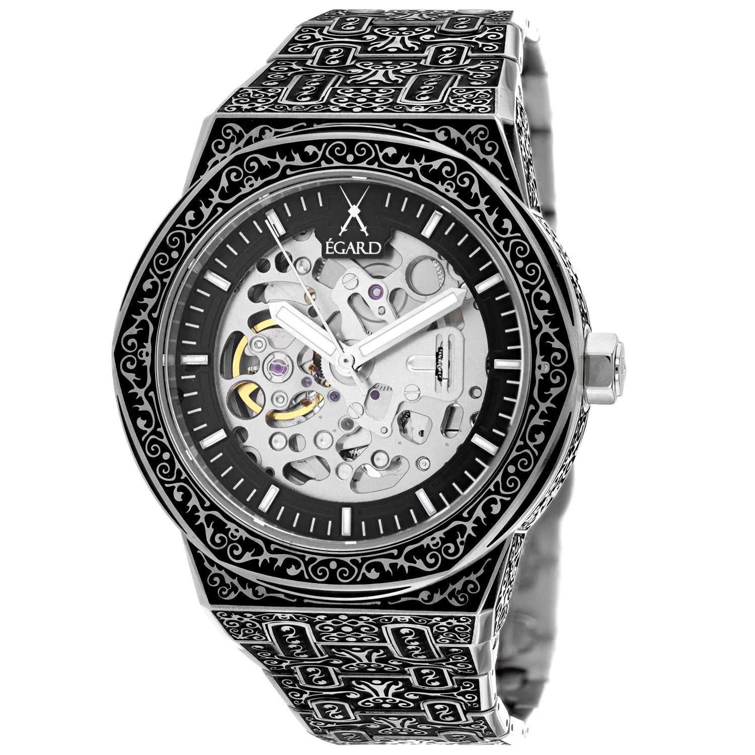

Мужские часы Egard Bermuda Skeleton с серебряным циферблатом