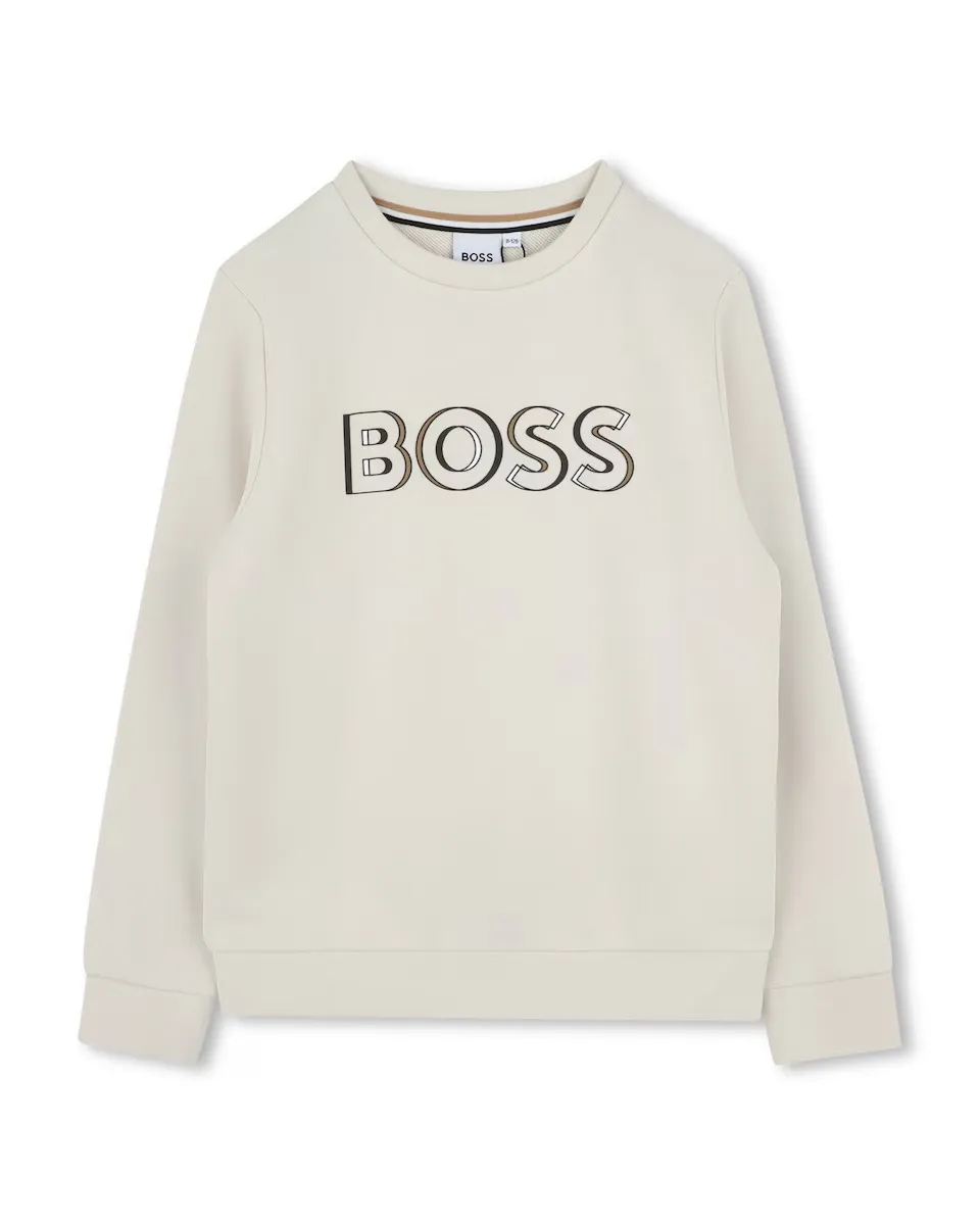 

Белая толстовка для мальчиков с длинными рукавами BOSS Kidswear, белый