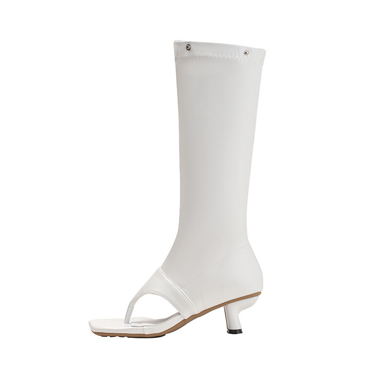

Сапоги женские до колена, цвет Off White Imono