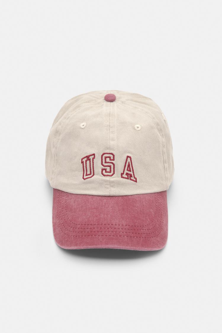 

Кепка США Pull And Bear, бордовый