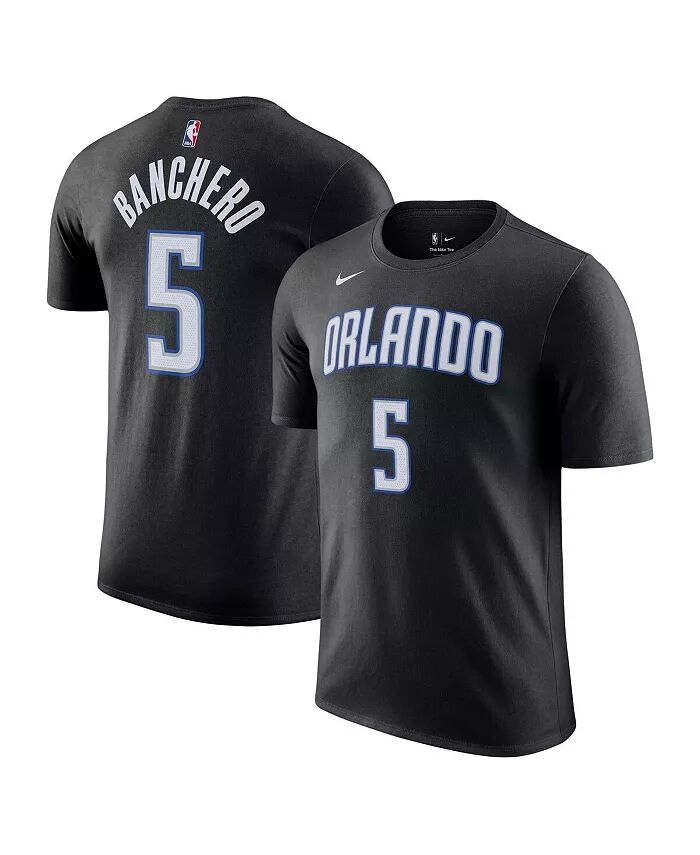 

Мужская футболка Paolo Banchero Black Orlando Magic Icon 2022/23 с именем и номером Nike