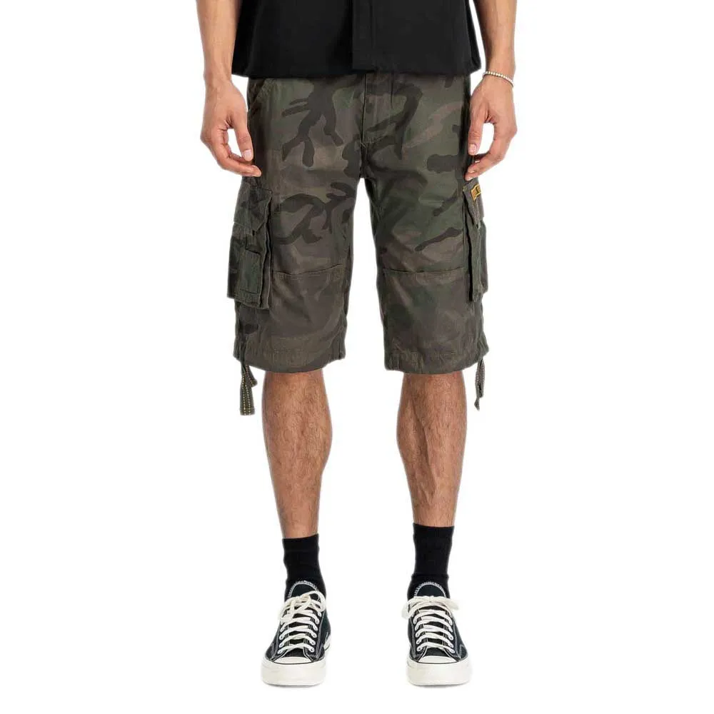 

Шорты Alpha Industries Jet Camo cargo, зеленый
