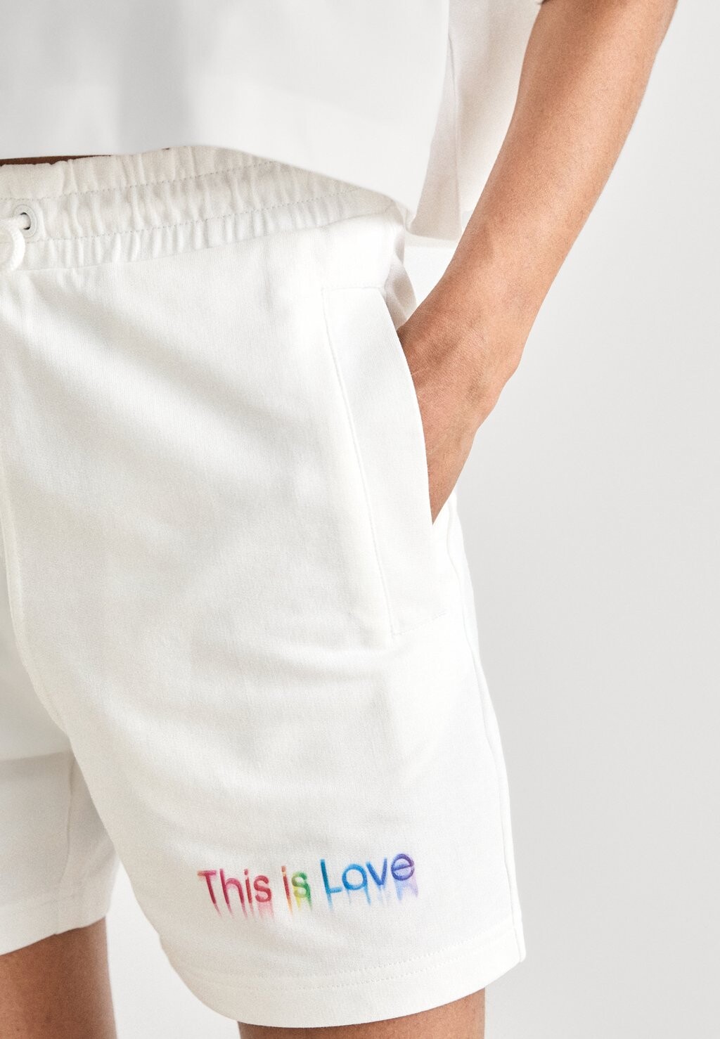 Спортивные штаны This Is Love Graphic Unisex Calvin Klein, ярко-белые