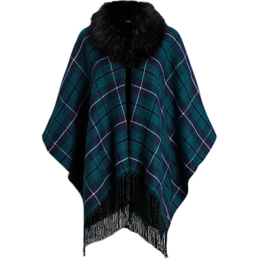 

Женский зеленый клетчатый плащ LAUREN RALPH LAUREN, зеленый