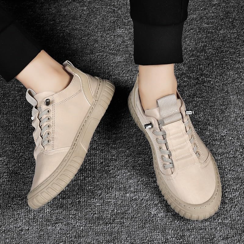 Мужская обувь IWIHMIV для ходьбы, мужские слипоны, модные кроссовки, повседневная спортивная обувь, удобные нескользящие кроссовки, хаки — фото 4