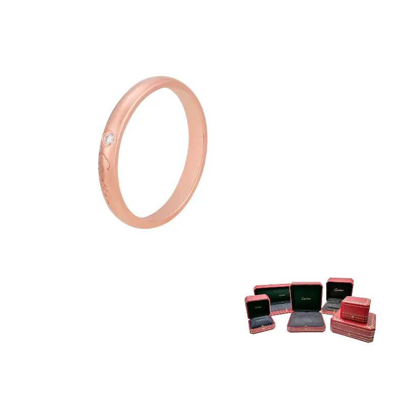 

Cartier 18K розовое золото, платиновые кольца женские