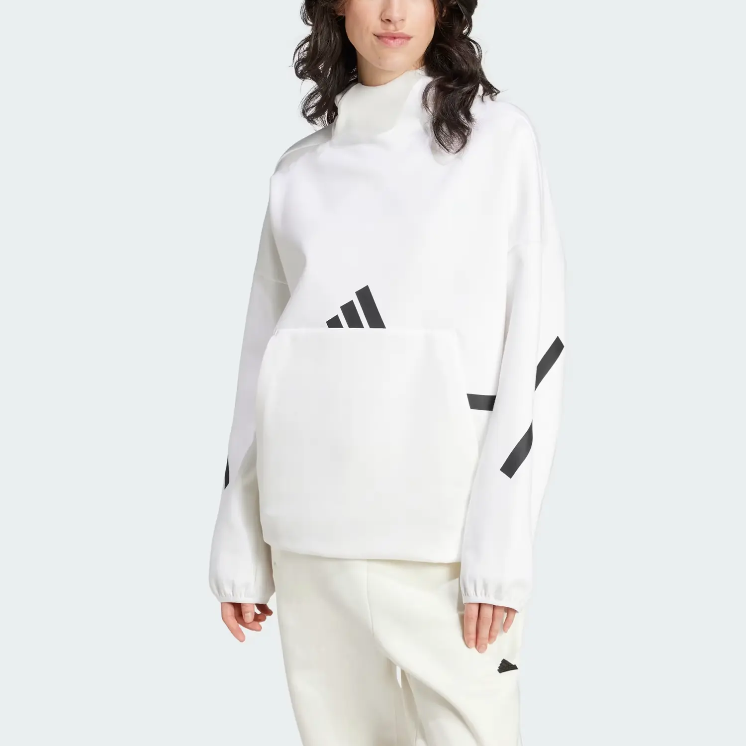 Женская толстовка Adidas Z.N.E. FW24, белая — фото 3