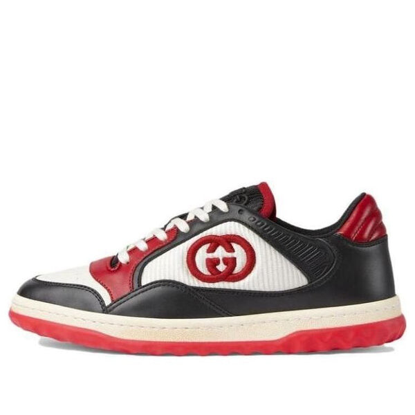 Кроссовки mac80 embroidered sneakers 'black red' Gucci, черный