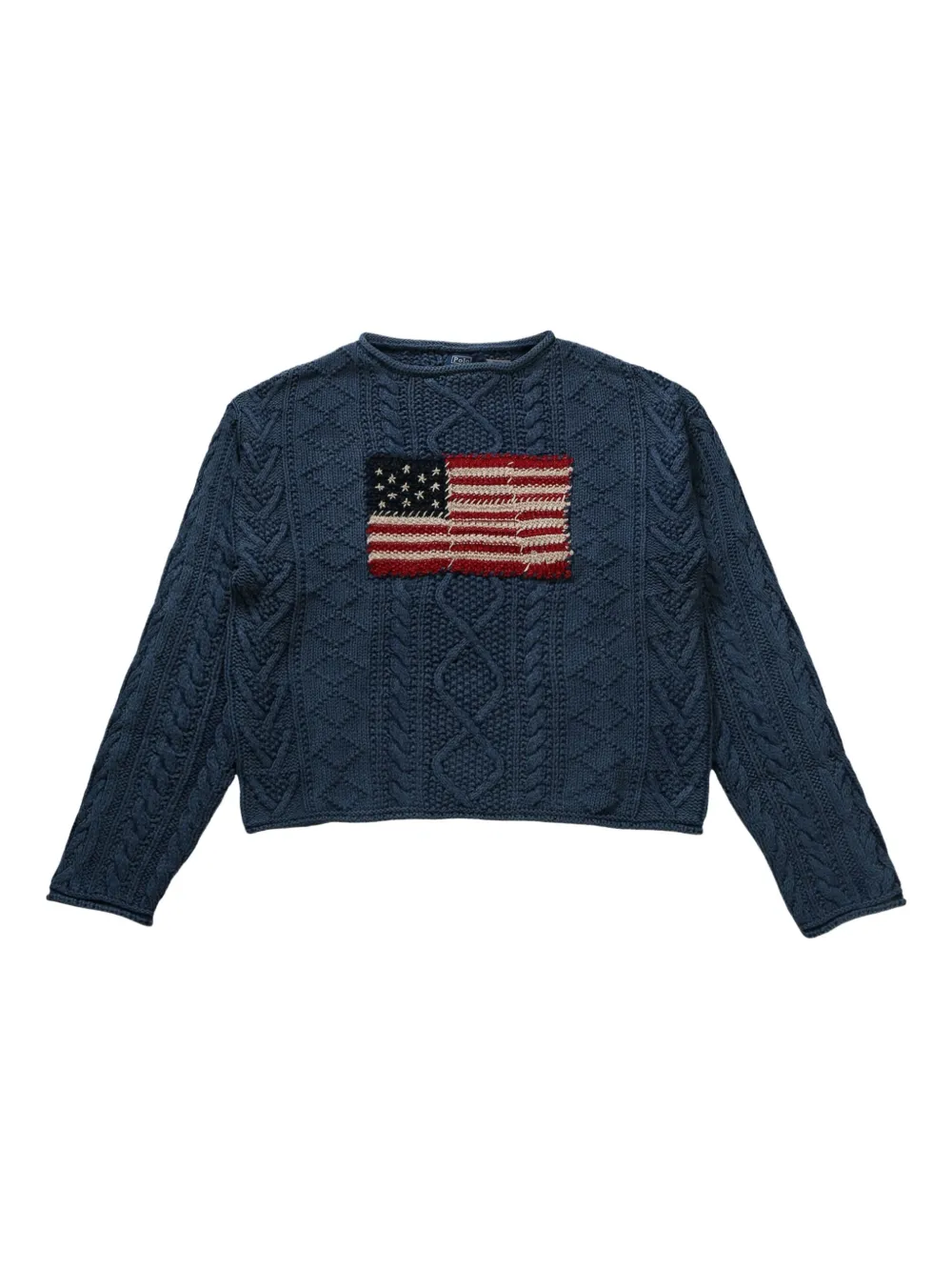 

Вязаный свитер с флагом POLO RALPH LAUREN, синий