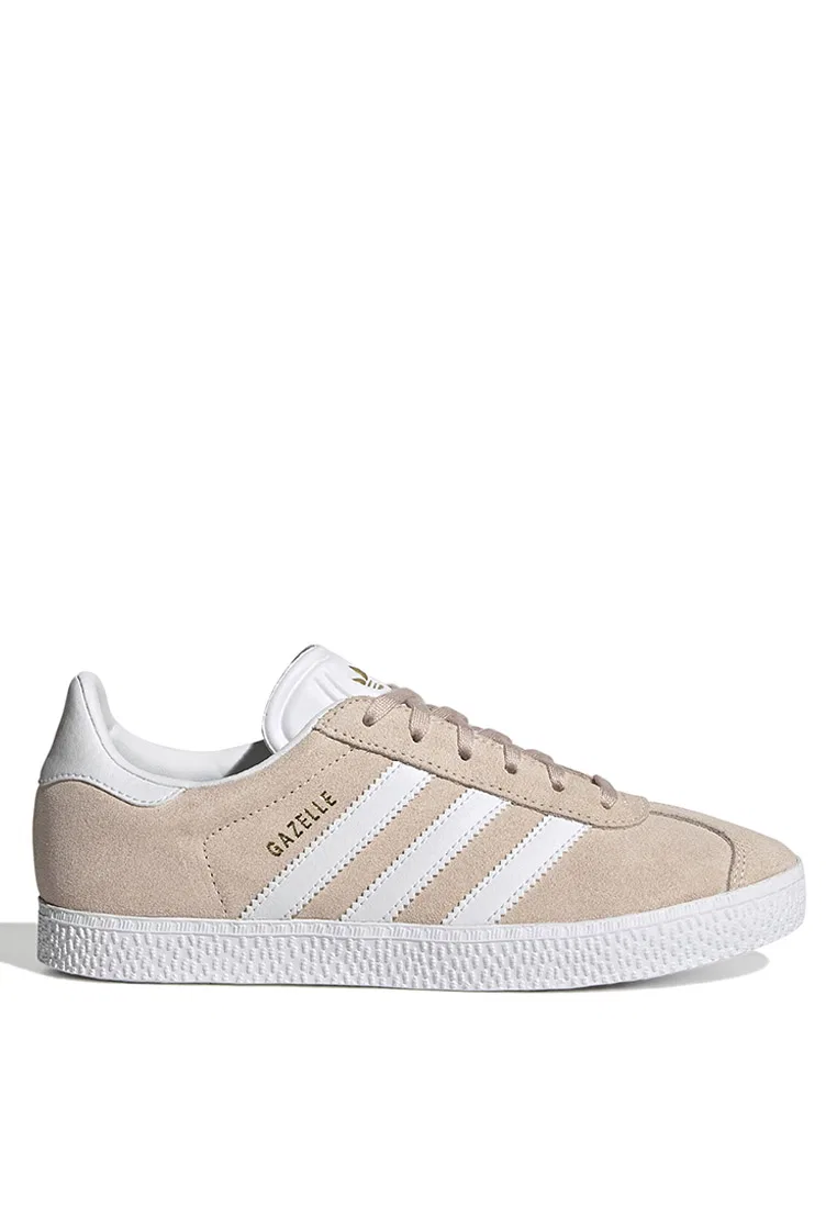Кроссовки детские Gazelle, Adidas, белый/розовый