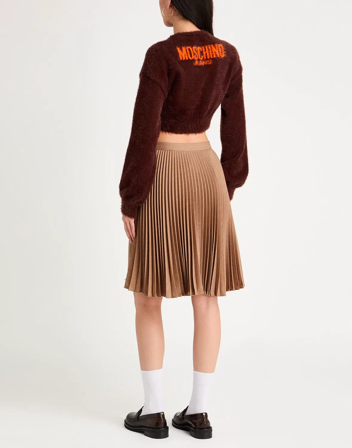 Юбка Burberry, женская, шерстяная, песочный — фото 3