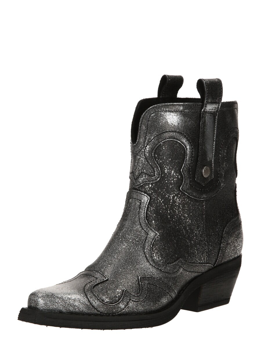 Ботинки женские Steve Madden Cowboy кожаные ковбойские, серебряный