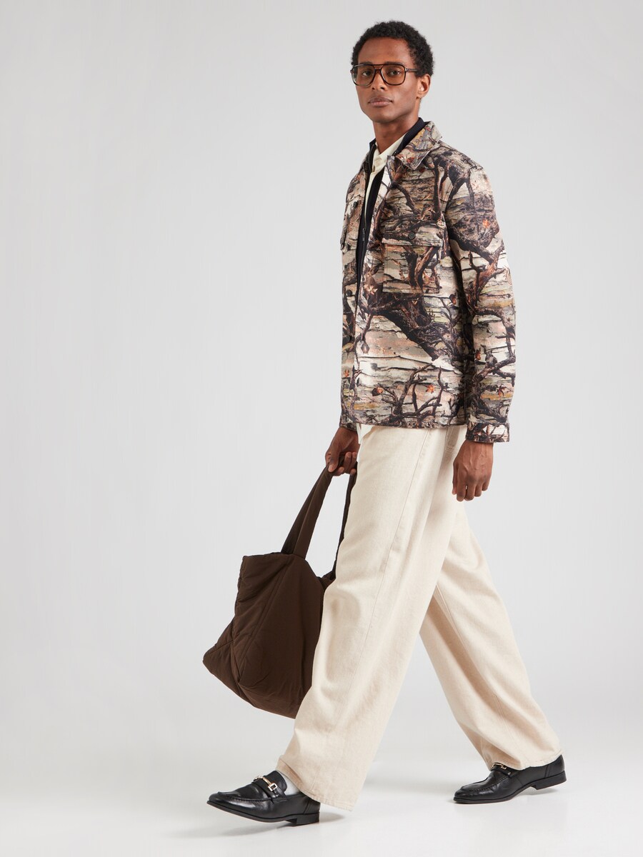 

Рубашка на пуговицах классического кроя HUGO Epoldo, Light brown/Dark brown