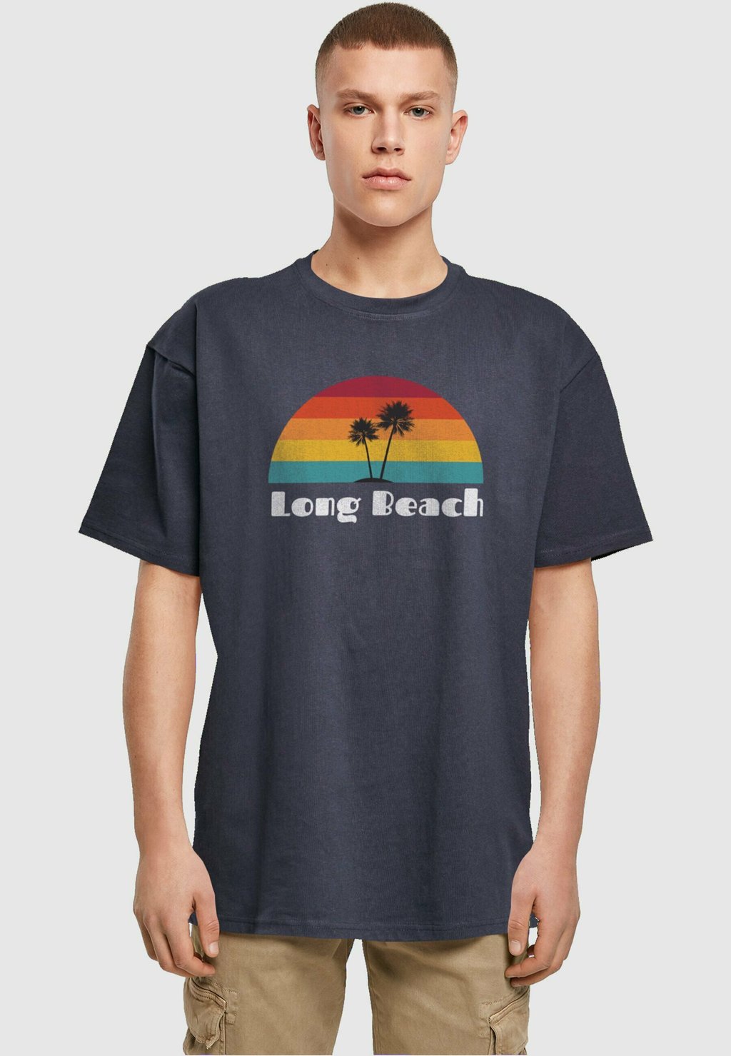 

Футболка с принтом LONG BEACH X HEAVY Merchcode, синий