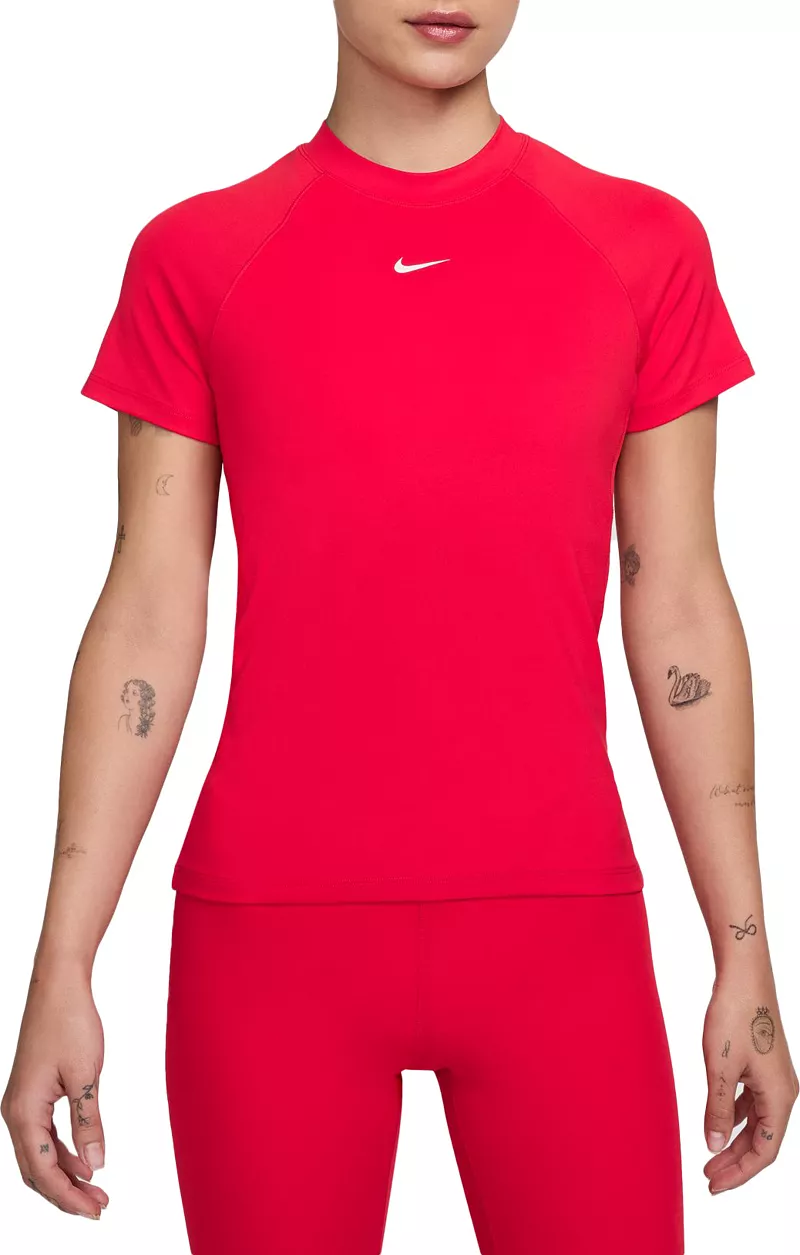 

Женская футболка с короткими рукавами Nike Pro Dri-FIT, цвет University Red