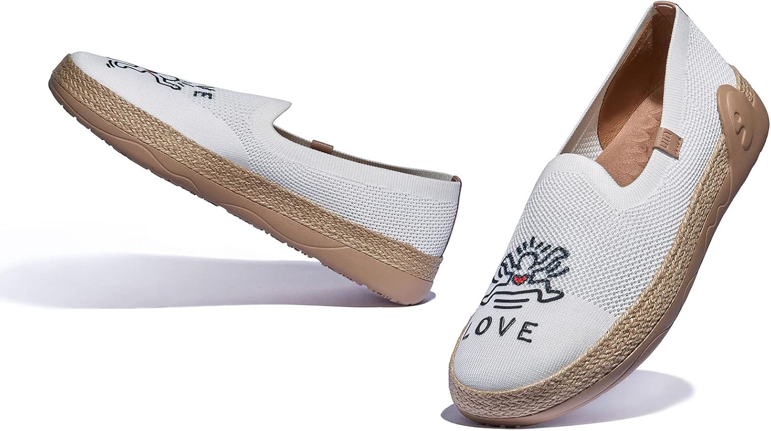 Мужские эспадрильи UIN Slip Ons- легкие прогулочные повседневные лоферы, удобные, с ручной росписью, серия Marbella, Marbellaⅱ-true Love 3 — фото 4