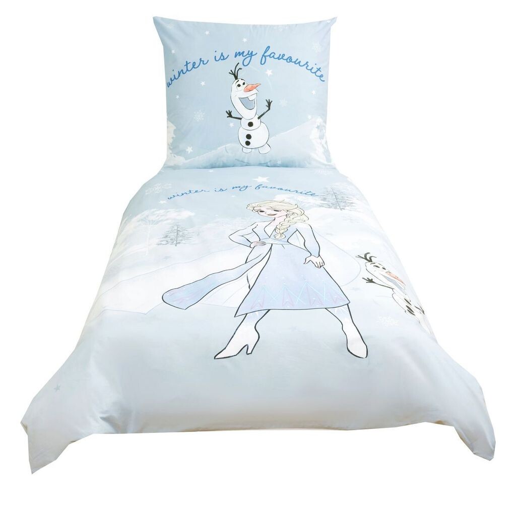 

Двустороннее постельное белье JACK Renforcé, 2 шт., 135х200см Frozen Disney Frozen Elsa Olaf Blue Zip.