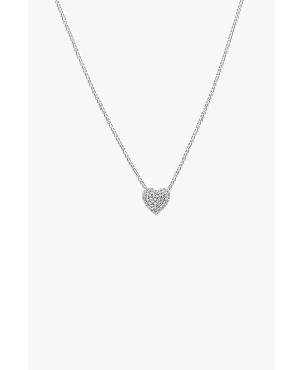 

Ожерелье с паве-сердцем Tutti, silver