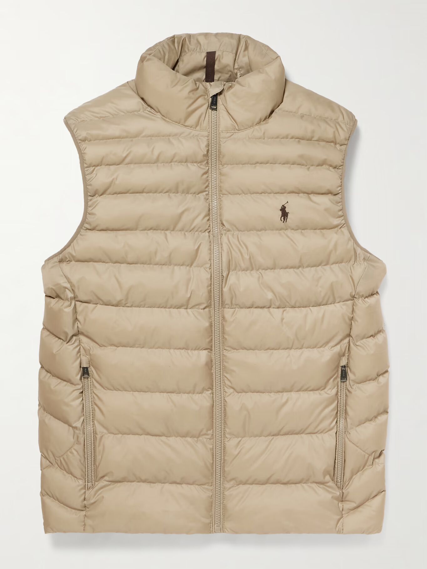 

Стеганый жилет из переработанной оболочки с вышитым логотипом Terra POLO RALPH LAUREN, нейтральный