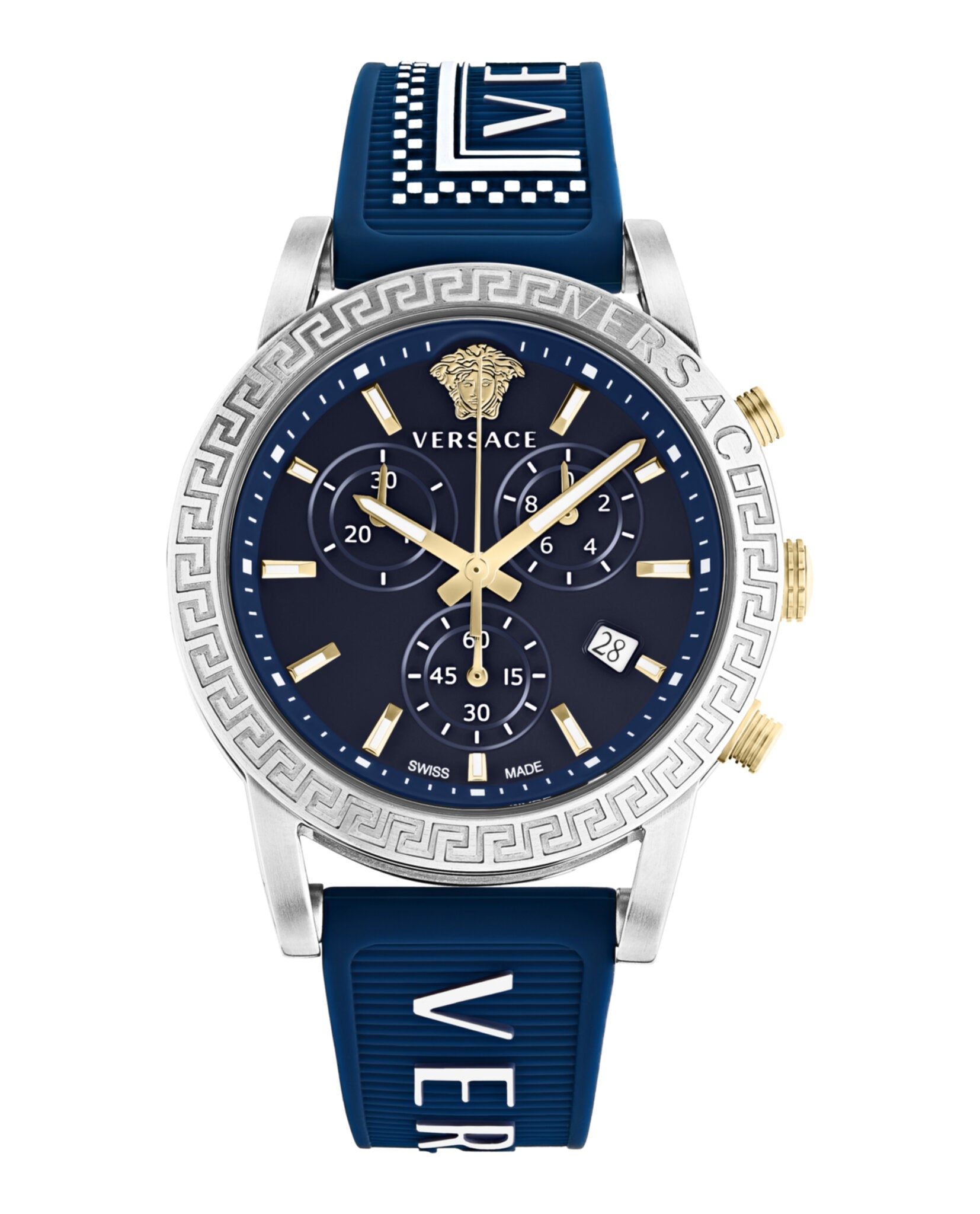 

Часы с ремешком Sport Tech Versace, цвет blue/stainless steel/blue