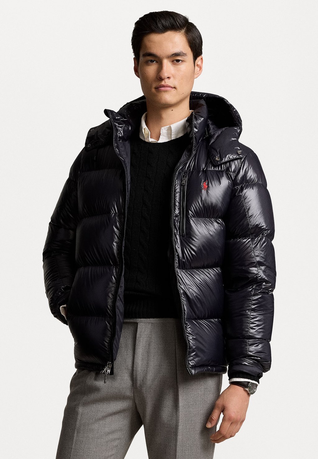 

Пуховик THE GORHAM GLOSSED DOWN JACKET Polo Ralph Lauren, черный