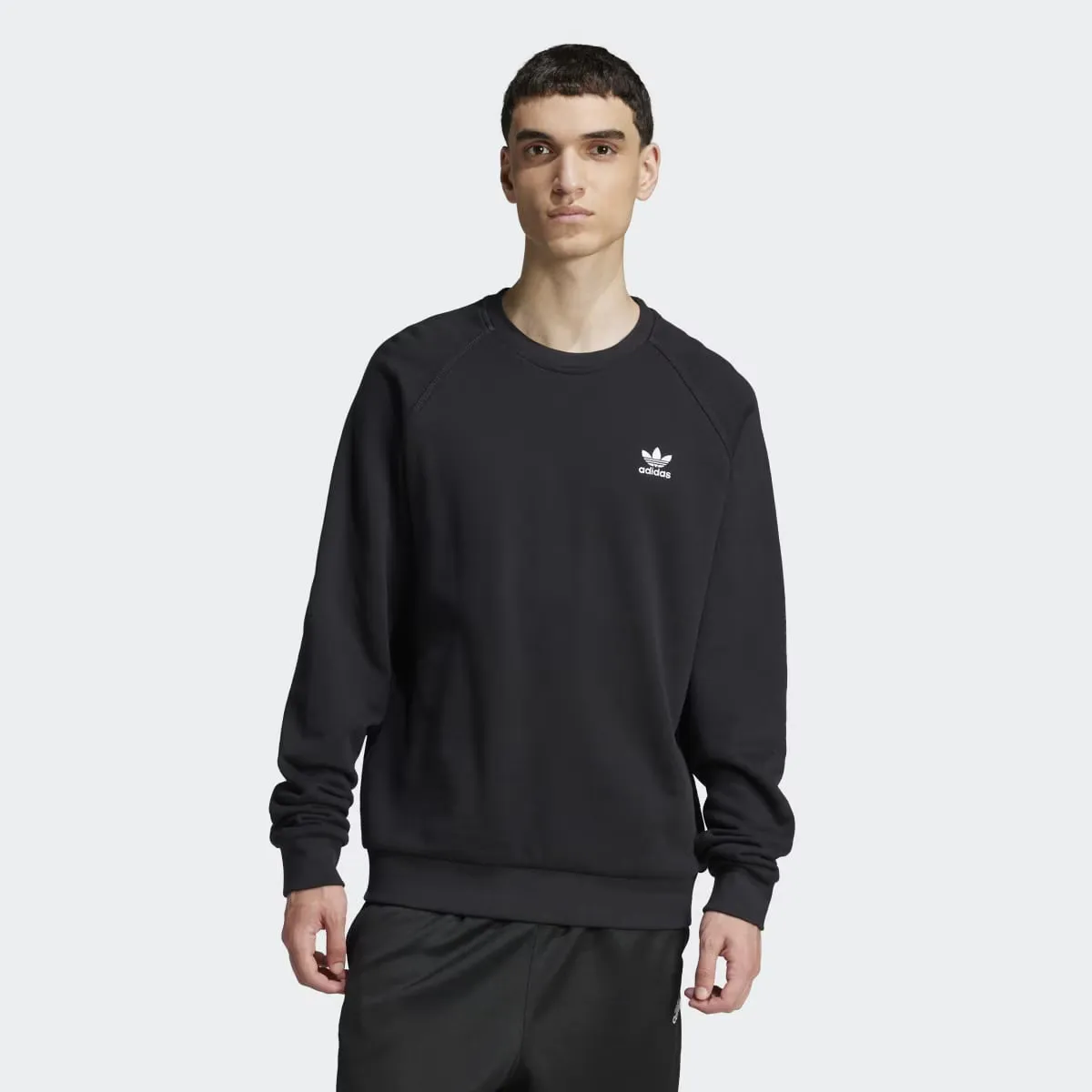 

Толстовка мужская Adidas Trefoil Essentials French Terry с круглым вырезом, черный