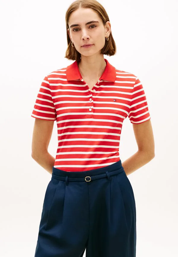 Поло-Рубашка из пике приталенного кроя 1985 года. Tommy Hilfiger, Fireworks/Calico