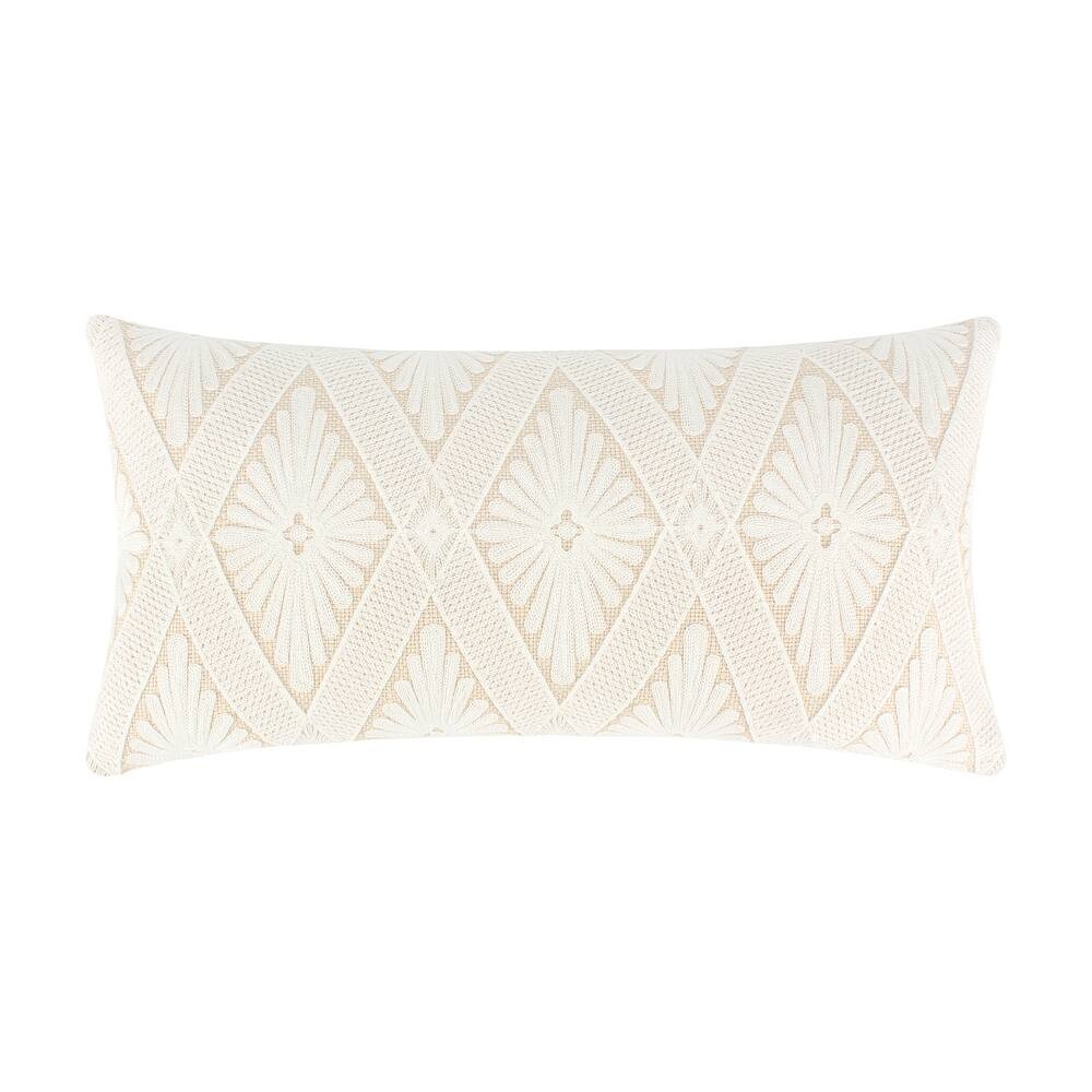 

Подушка Levtex Home Lorrance с ромбовидной вышивкой, цвет Natural