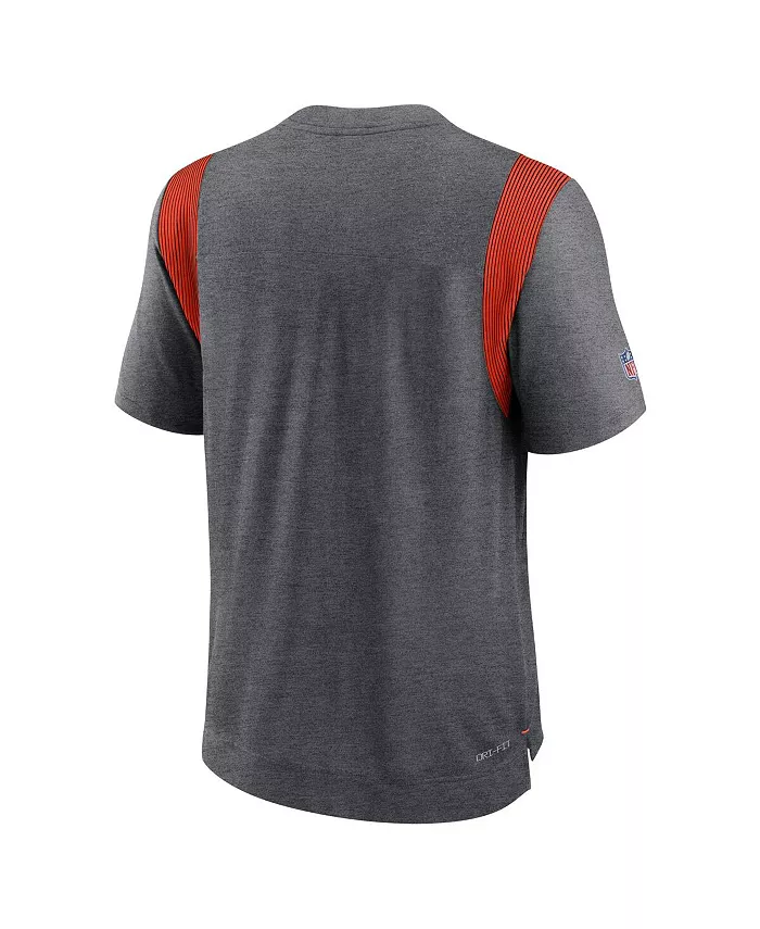 Мужская футболка Cleveland Browns Sideline Tonal Logo Performance Player цвета верескового угля Nike — фото 2