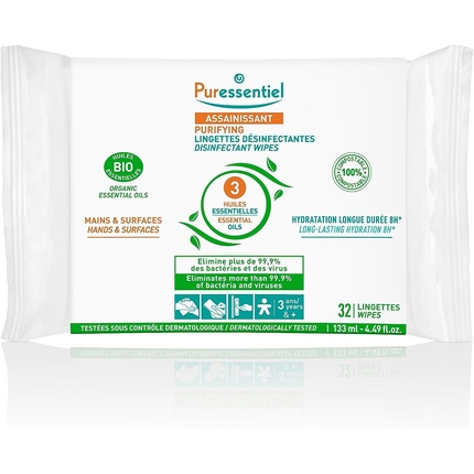 

Очищающие салфетки антибактериальные многофункциональные 99,9 Puressentiel