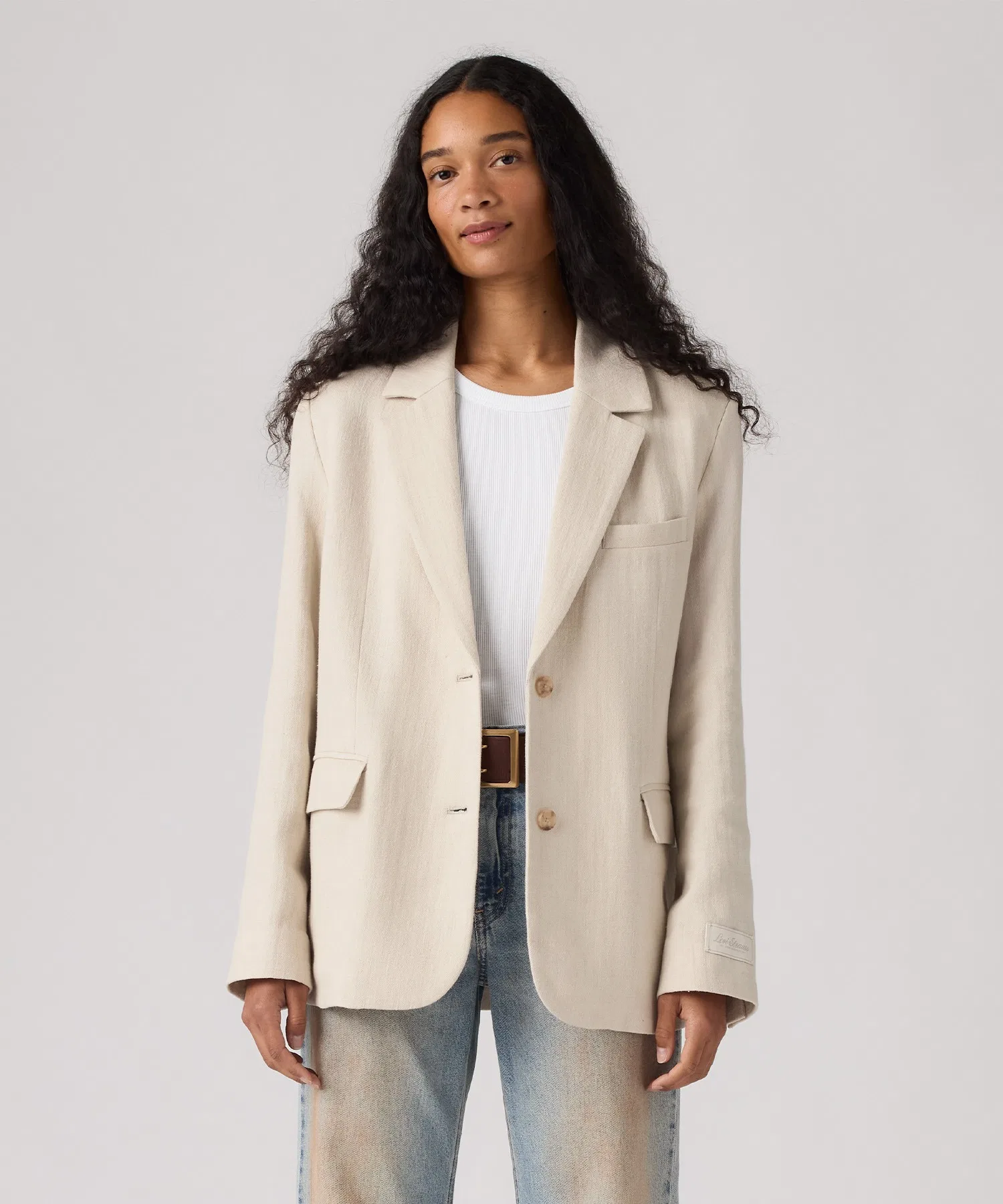 Женский льняной пиджак Levi's Stella Relaxed белый