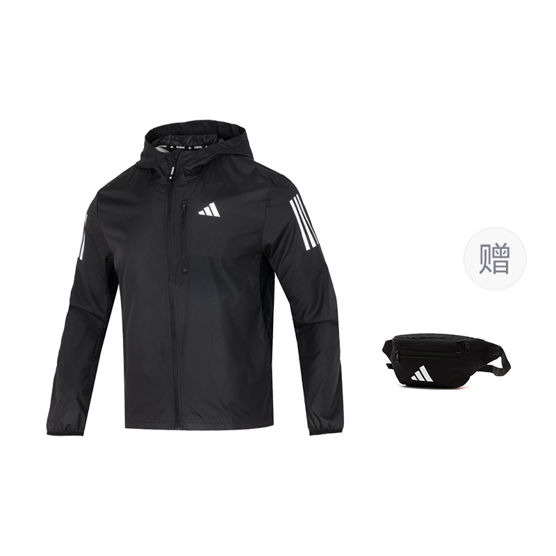 

Own The Run Jacket Adidas, черный (comes with adidas bag 1 pc)