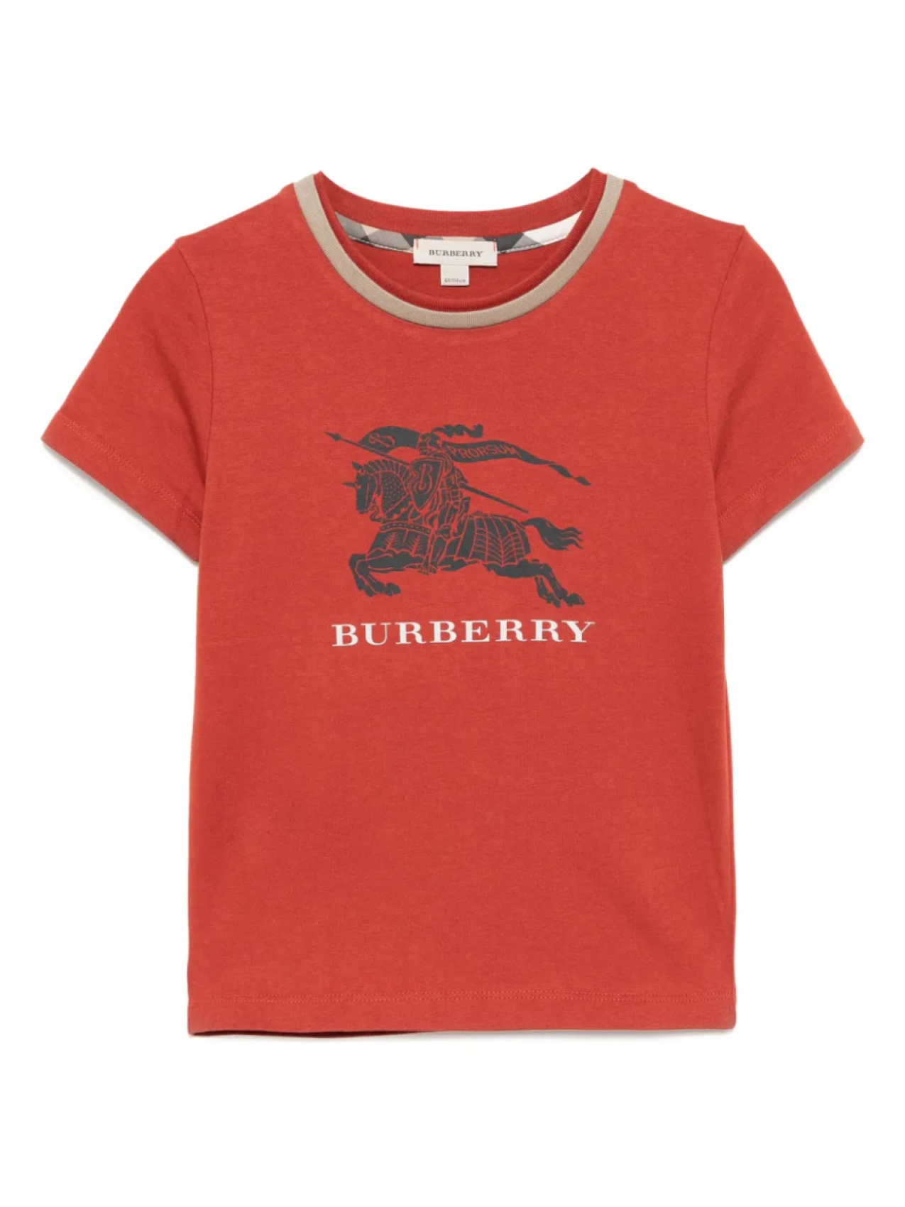 

Burberry Kids футболка с логотипом, красный