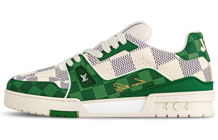 LV Trainer Damier Белый Зеленый LOUIS VUITTON