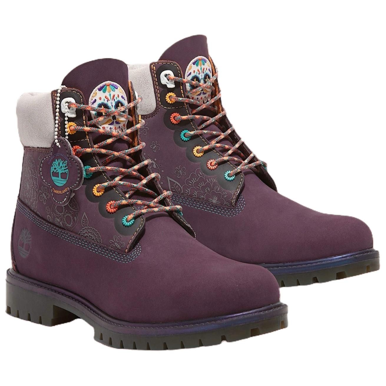 Мужские ботинки Timberland кастомизированные, темно-фиолетовый — фото 4