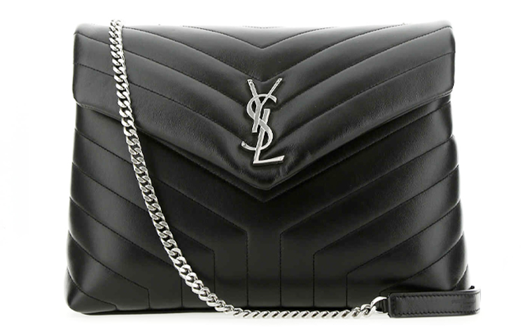 

SAINT LAURENT Сумка через плечо из телячьей кожи Loulou, женская черная