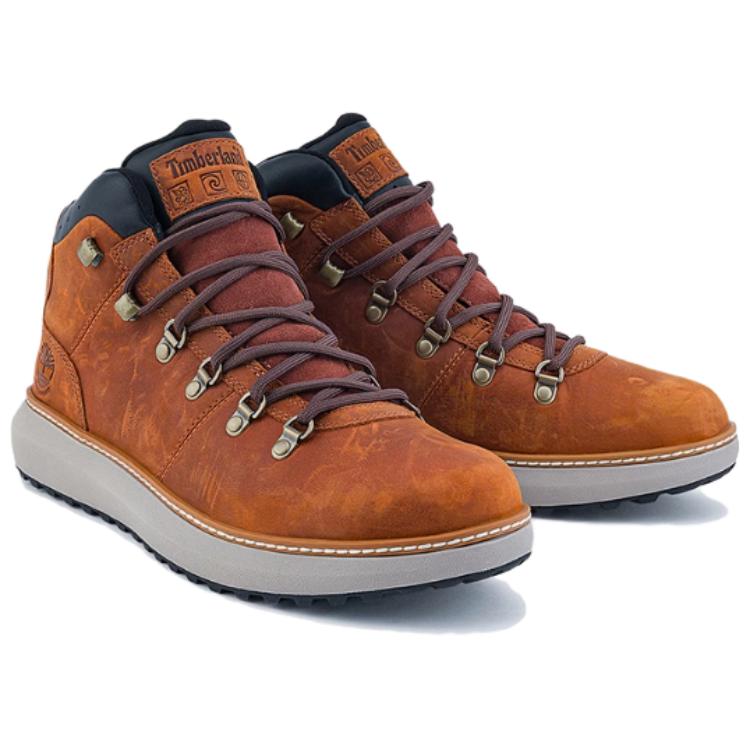 Мужские ботинки Timberland дышащие водонепроницаемые короткие уличные ботинки мужские Rusty Red — фото 2