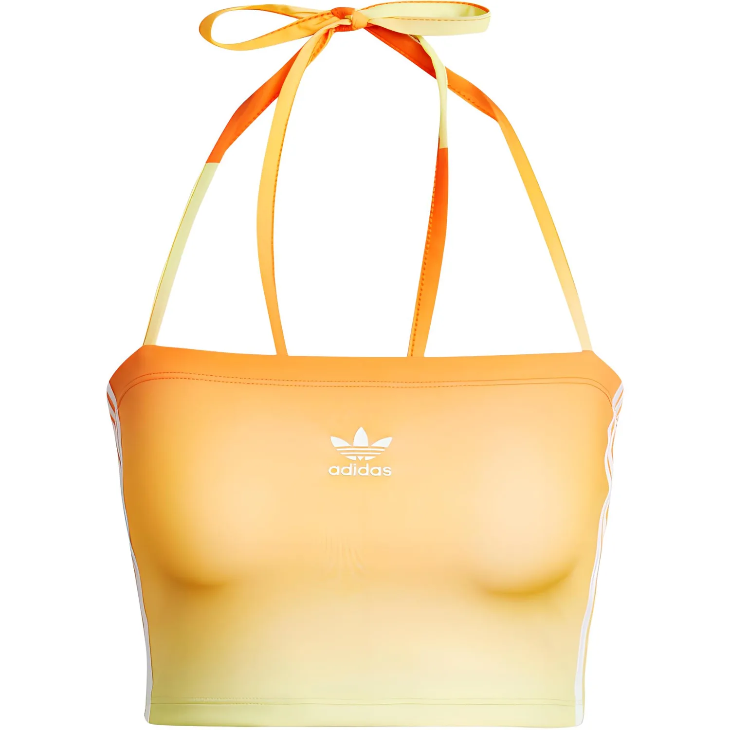 Топ с градиентом и логотипом Trefoil Adidas Originals, оранжевый желтый